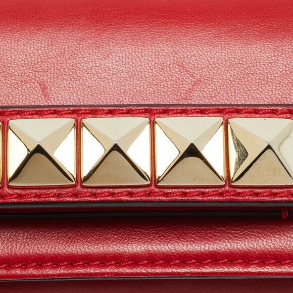 Valentino Va Va Voom Mini Red Leather Chain Clutch - Picture 5 of 7